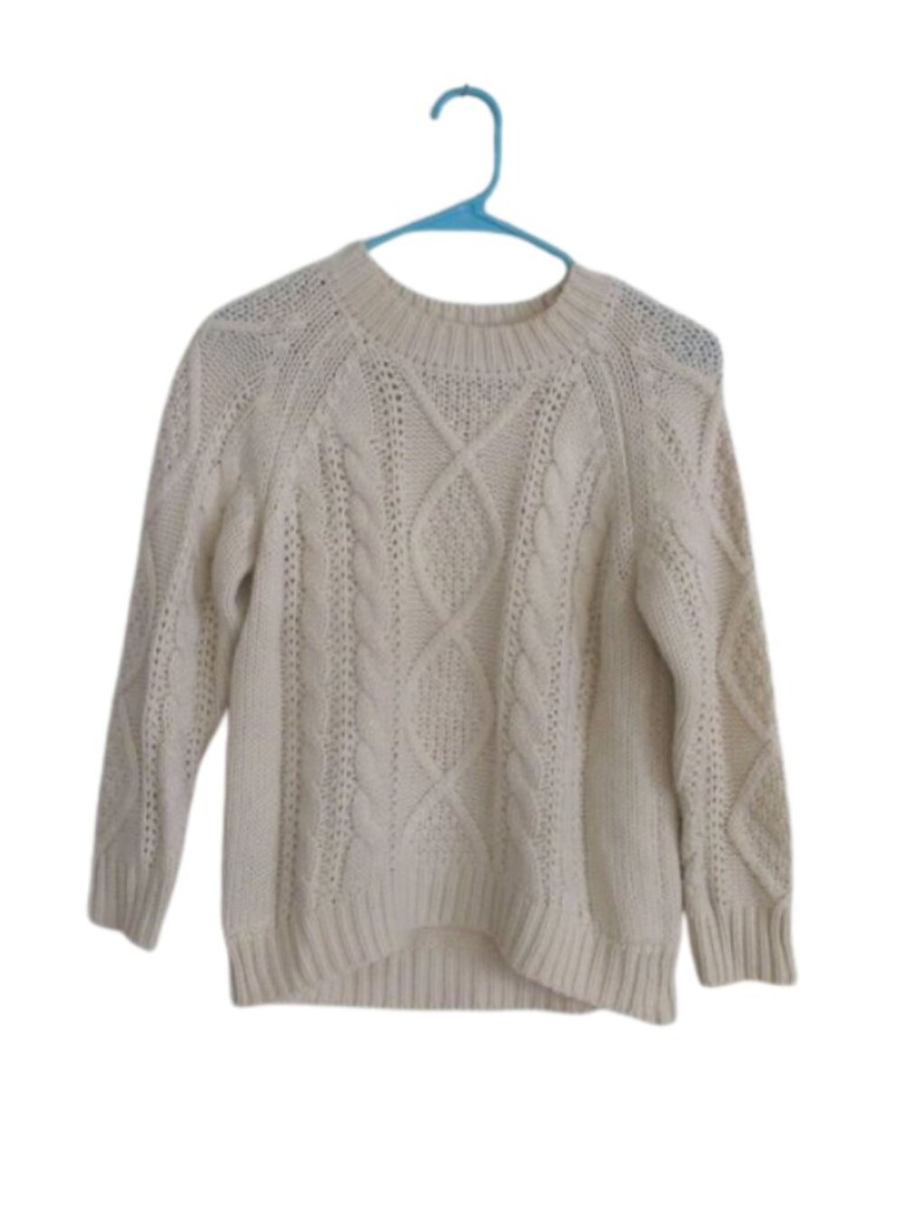 Kidpik White Crewneck Sweater Long Sleeve Top
